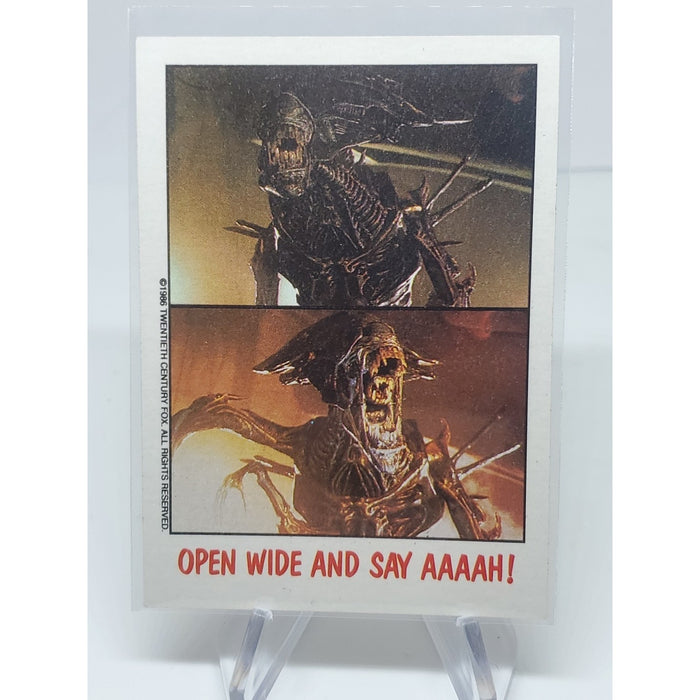 1988 Topps Fright Flicks #11 Open Wide And Say Aaah! Aliens
