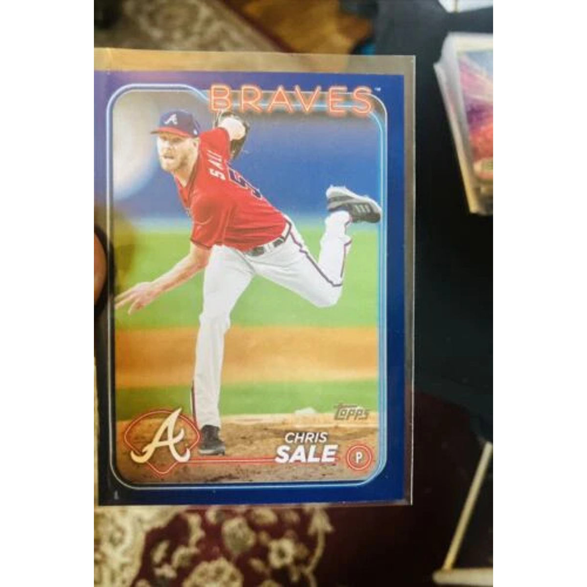 2024 Topps Series 2 - Chris Sale Blue Border Parallel - Braves Pack Fresh