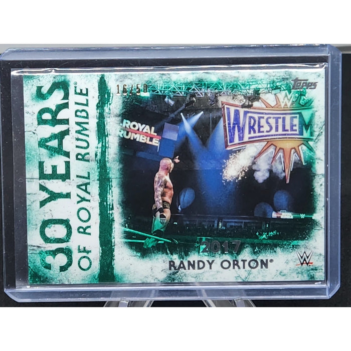 WWE Randy Orton #RR-25 2018 Topps Undisputed Green Parallel Card SN 16/50