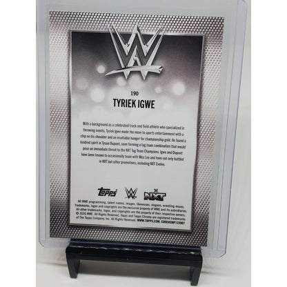 2026 Topps Chrome WWE Tyriek Igwe Diamond Plate Refractor Parallel #190