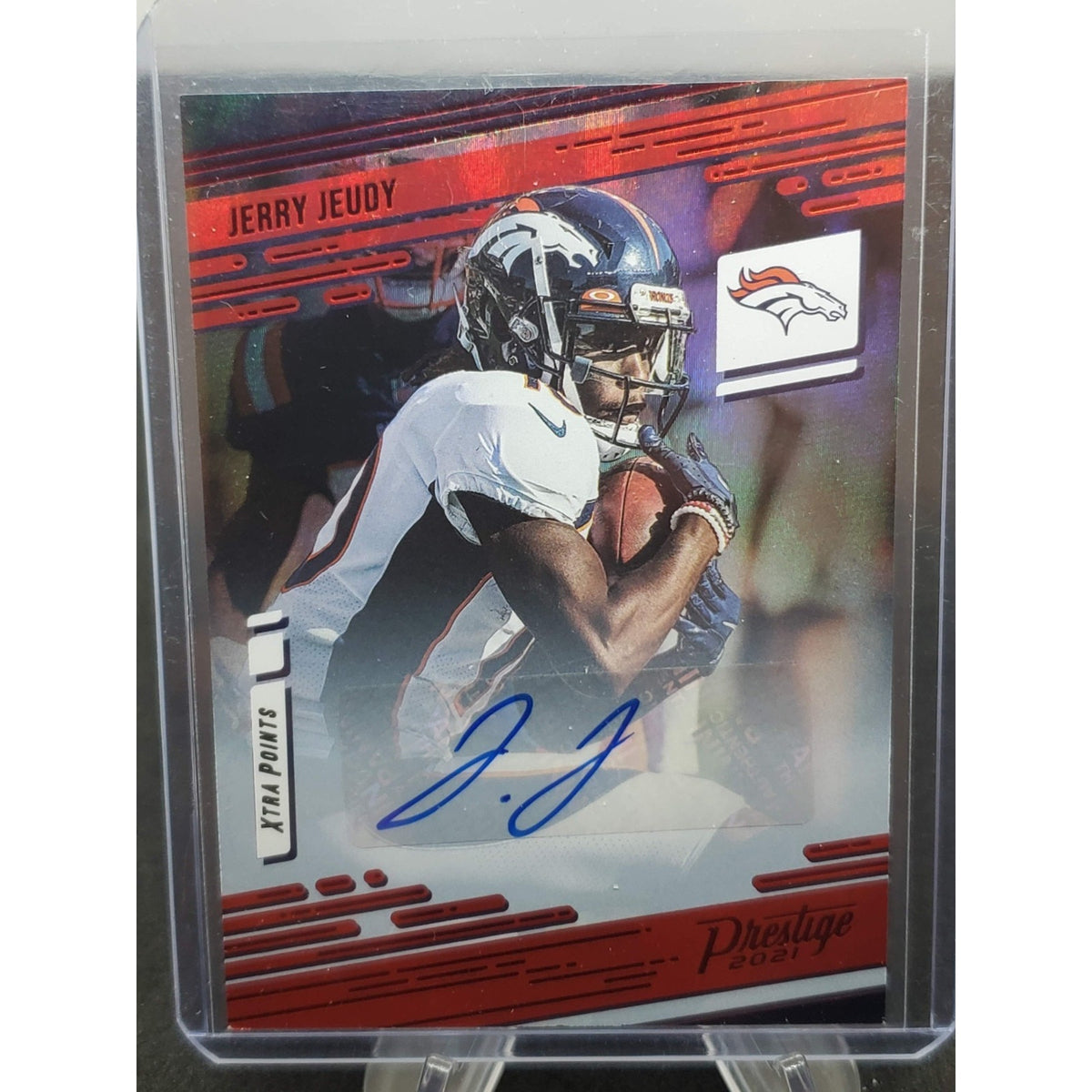 2021 Panini Prestige - Jerry Jeudy #39 Xtra Points Premium Red Signatures Auto