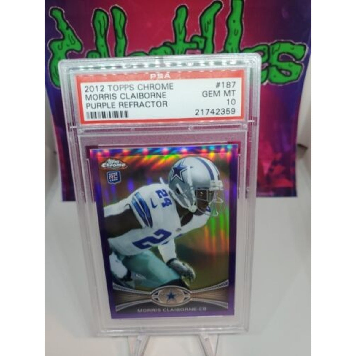 Morris Claiborne 2012 Topps Chrome Rookie Purple Refractor /499 Cowboys PSA 10