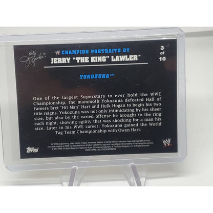 2014 Topps Chrome WWE Jerry Lawler Portraits 3 Out Of 10 Yokozuna