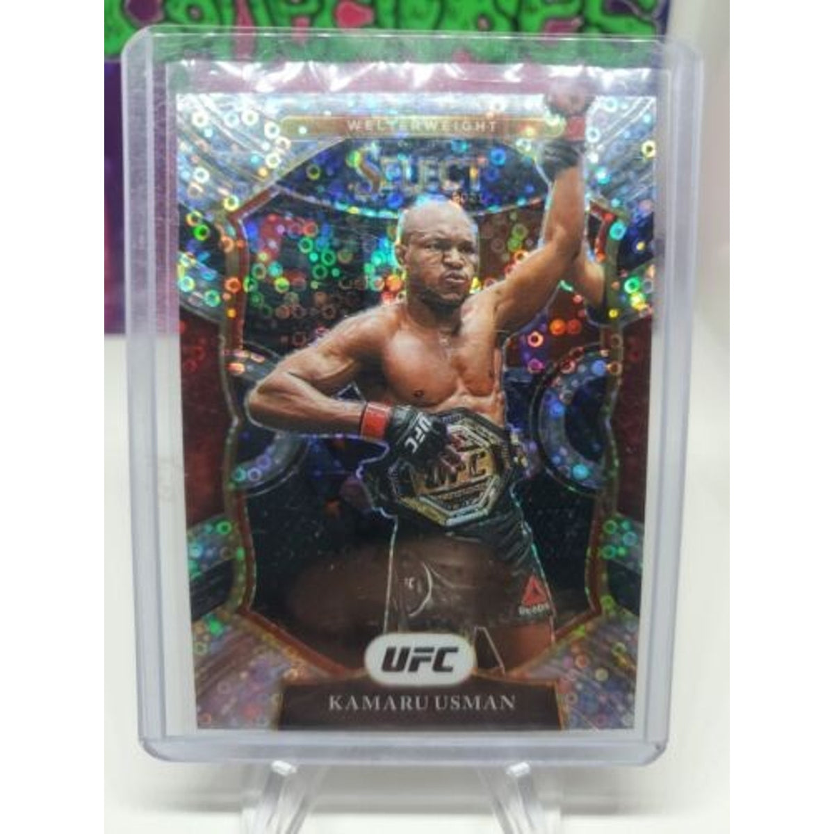 Kamaru Usman 2021 UFC Select H2 Exclusive Silver Disco Concourse SP Nigeria
