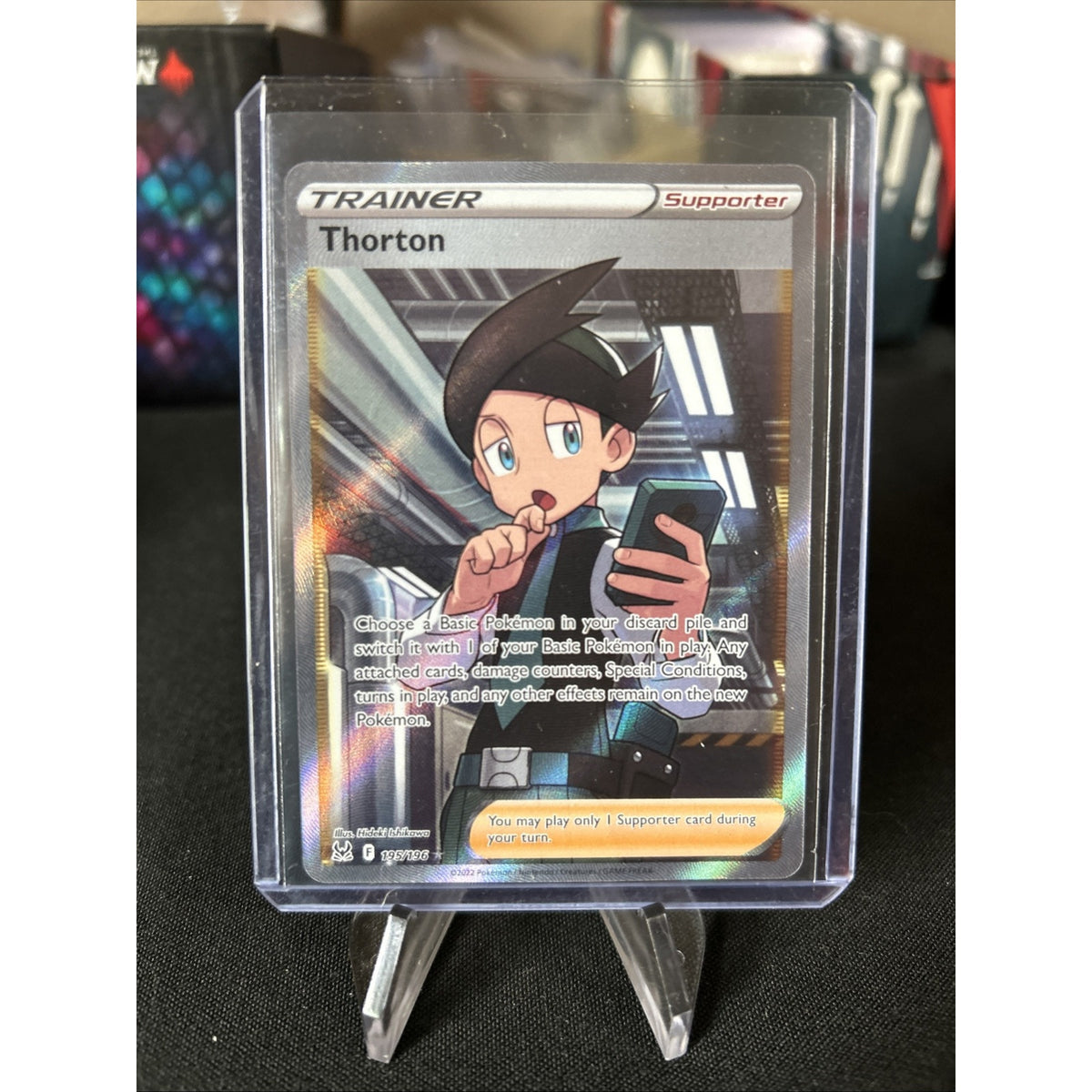 Thornton Full Art [NM] - Pokemon Card Game (Lost Origin #195/196) - Pack Fresh