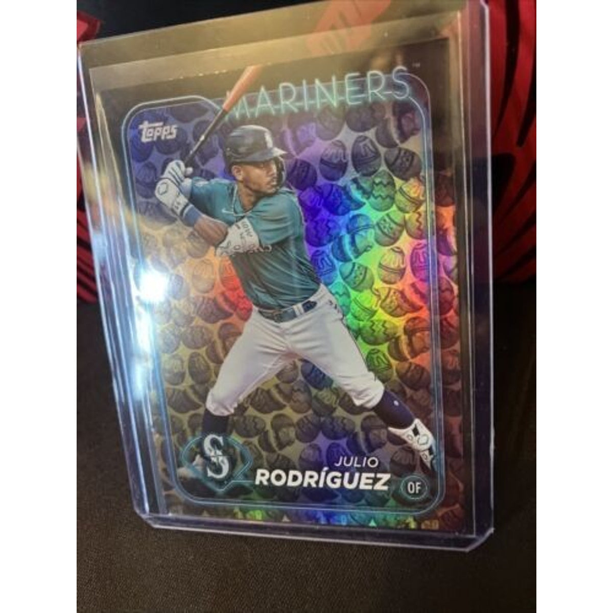 2024 Topps Series 1 Julio Rodriguez EASTER EGGS FOIL SP #44 Pack Fresh New