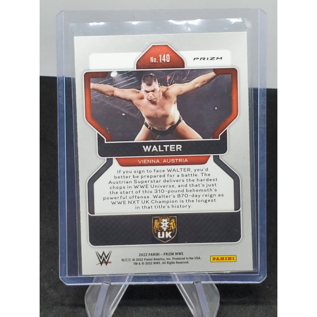 2022 Panini Prizm WWE - Red White & Blue Prizm #140 Walter
