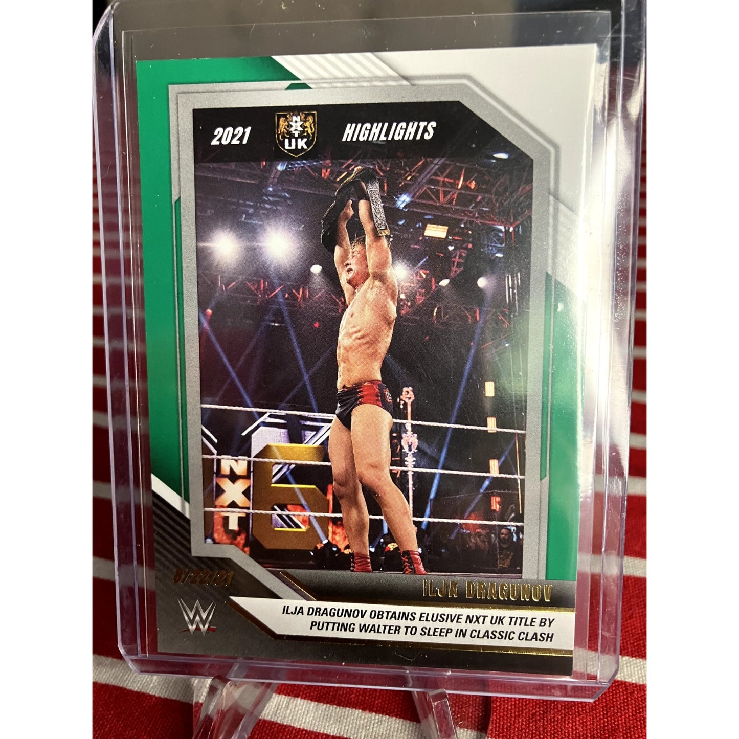GOLD Pack Fresh Ilja Dragunov 2022 Panini WWE NXT Wrestling Green 2021 #48