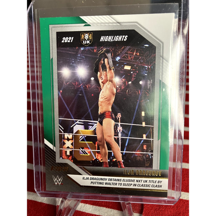 GOLD Pack Fresh Ilja Dragunov 2022 Panini WWE NXT Wrestling Green 2021 #48