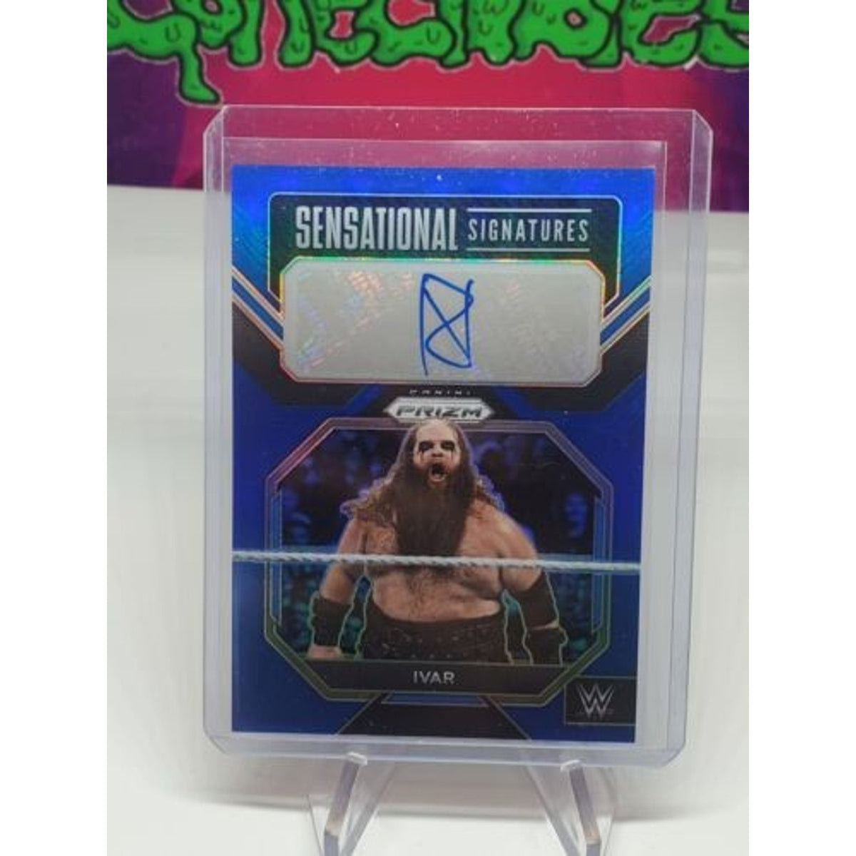 2023 Panini WWE Prizm IVAR Sensational Signatures Blue Auto /49