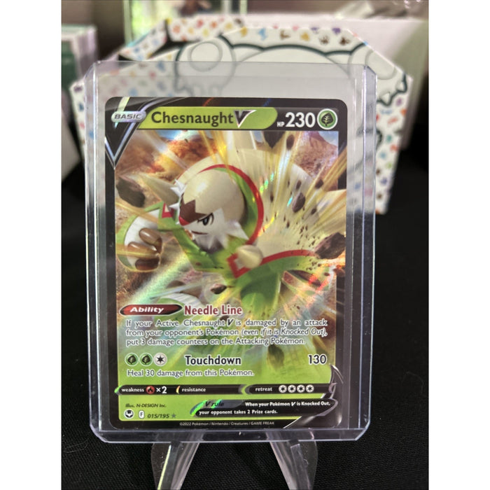 Pokémon TCG Chesnaught V Silver Tempest 015/195 Holo Ultra Rare