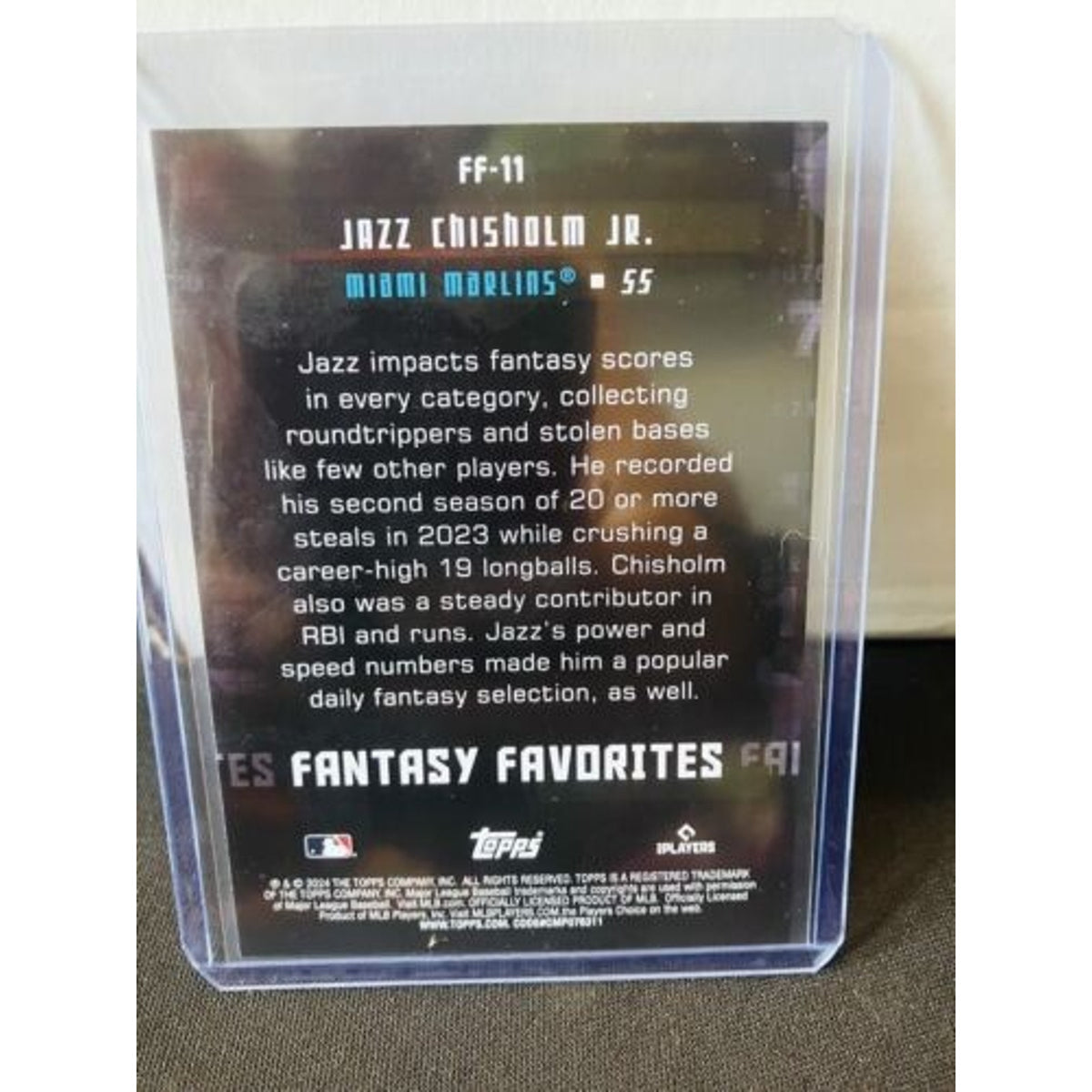 2024 Topps Series Two Jazz Chisholm Jr. Fantasy Favorites Pack Fresh New Mint