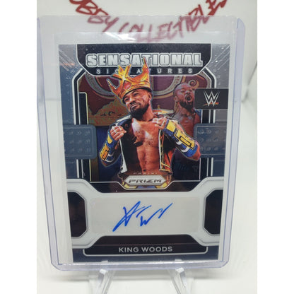 2022 Panini Prizm WWE King Woods Sensational Signatures #SS-XWD