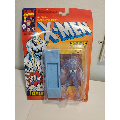 Vintage 1993 Toy Biz Marvel X-Men ICEMAN with Ice Slide 5" Action Figure