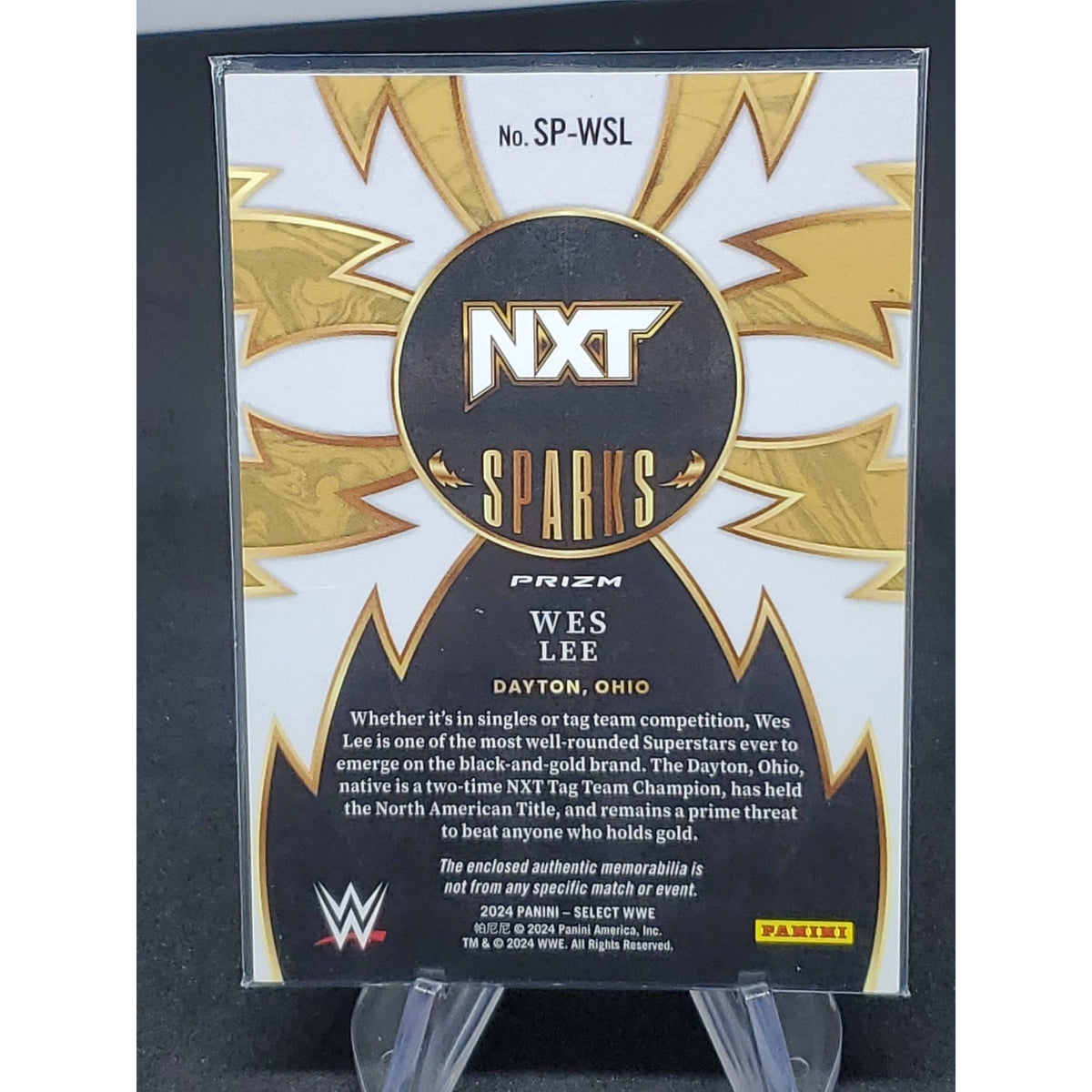 2024 Panini Select WWE - Sparks #SP-WSL Wes Lee