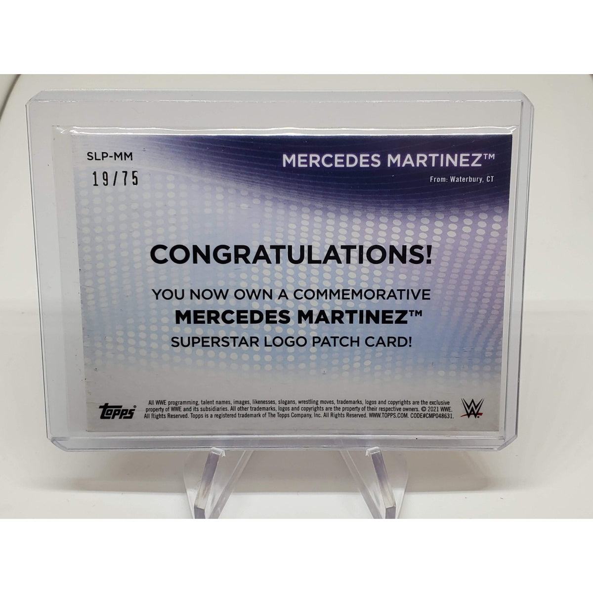 Mercedes Martinez - 2021 Topps WWE Women's Division Superstar Logo Patch #/75