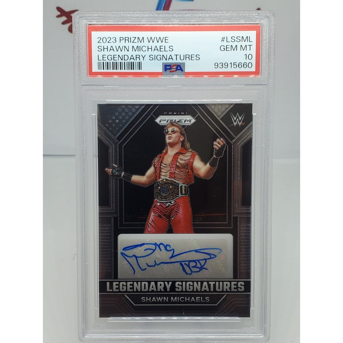 SHAWN MICHAELS 2023 PANINI PRIZM WWE LEGENDARY AUTOGRAPH SP AUTO PSA 10 GEM MINT