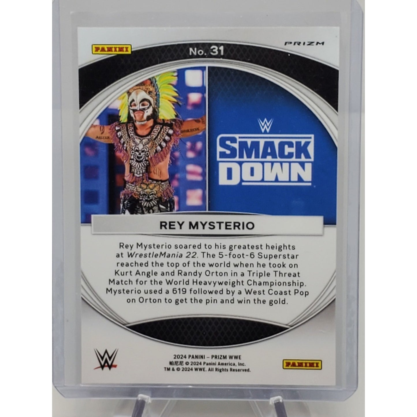 Rey Mysterio 2024 Panini Prizm WWE Under Card Disco Wrestlemania Moments #31