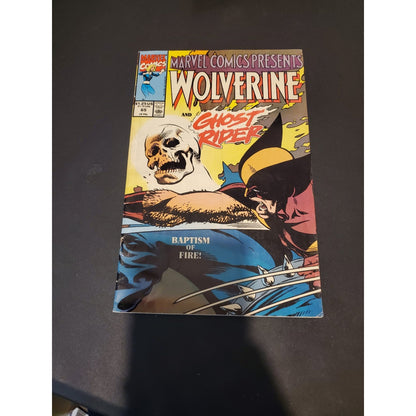 Vintage 1990 Marvel Comics Wolverine & Ghost Rider Issue #65 Baptism Of Fire!