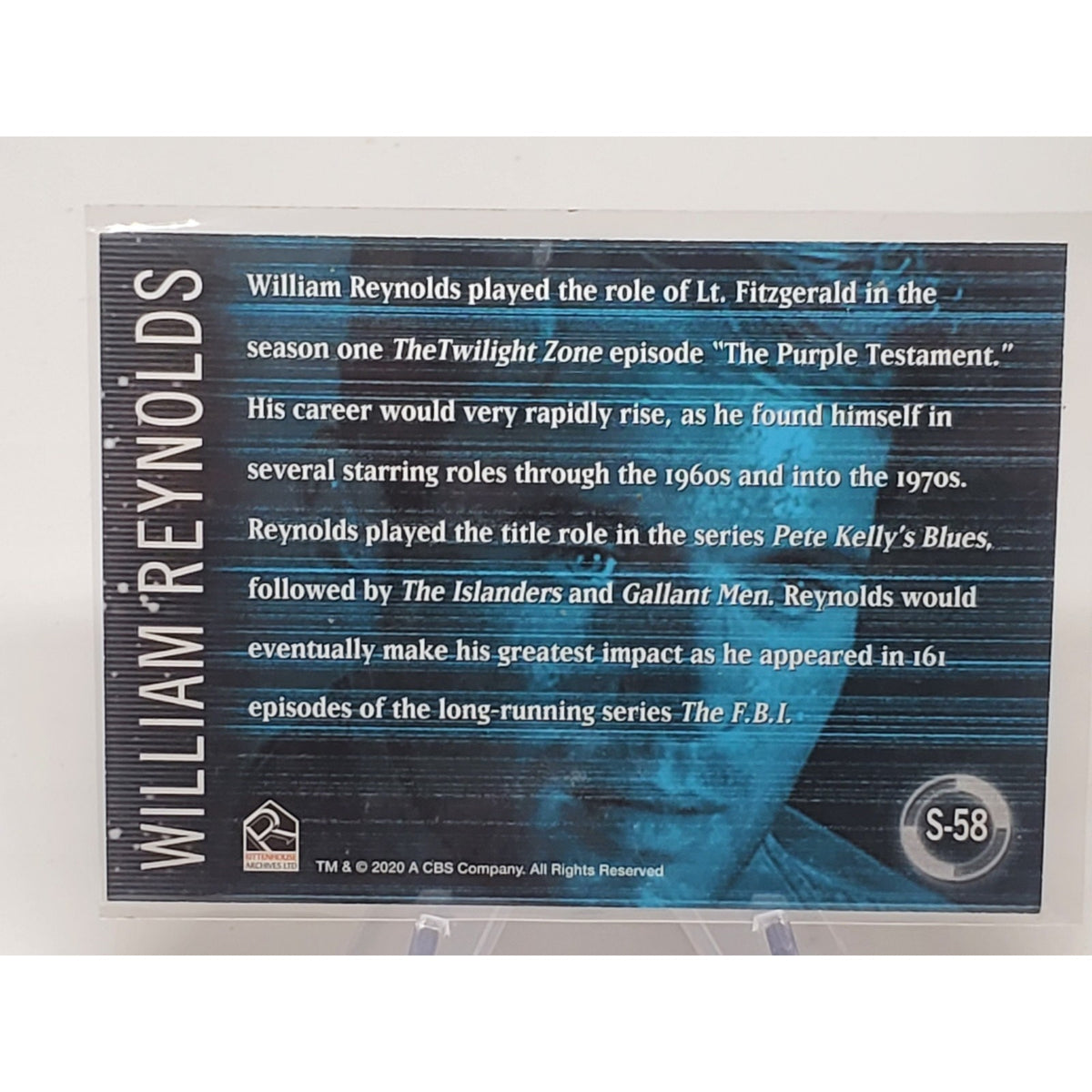 Twilight Zone Archives William Reynolds Stars Of The Twilight Zone Insert S58
