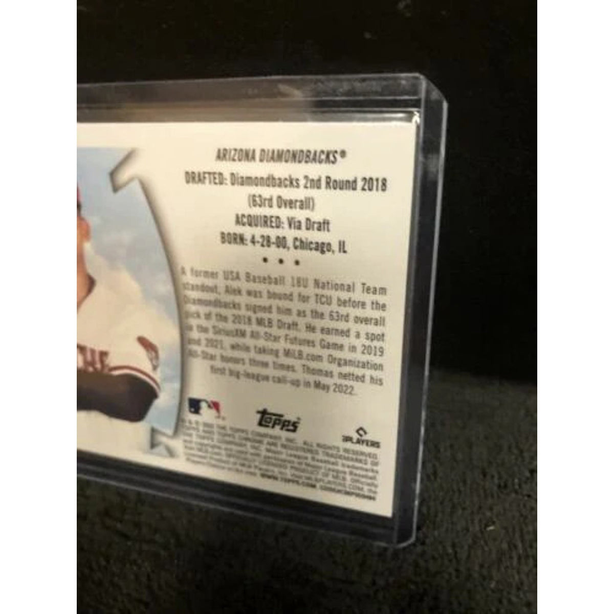 2022 Topps Chrome Sonic Alek Thomas Youthquake Rookie RC #YQ-29 Pack Fresh New