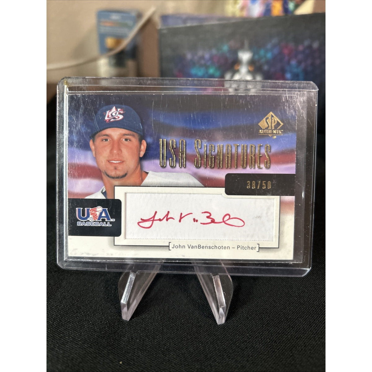 2004 SP Authentic USA Signatures #USA-20 John Van Benschoten Red Ink 38/50 Rare