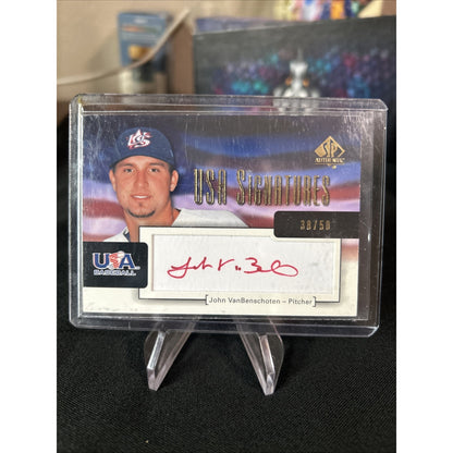 2004 SP Authentic USA Signatures #USA-20 John Van Benschoten Red Ink 38/50 Rare