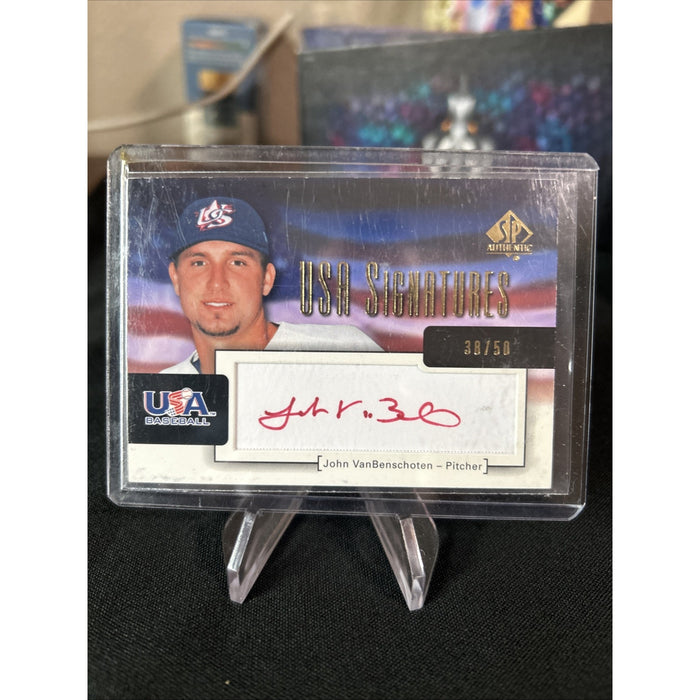 2004 SP Authentic USA Signatures #USA-20 John Van Benschoten Red Ink 38/50 Rare