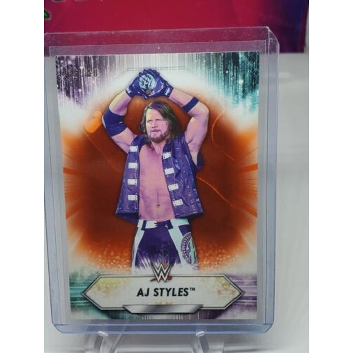AJ STYLES 2021 TOPPS WWE ORANGE SP #/50 Fresh Pull
