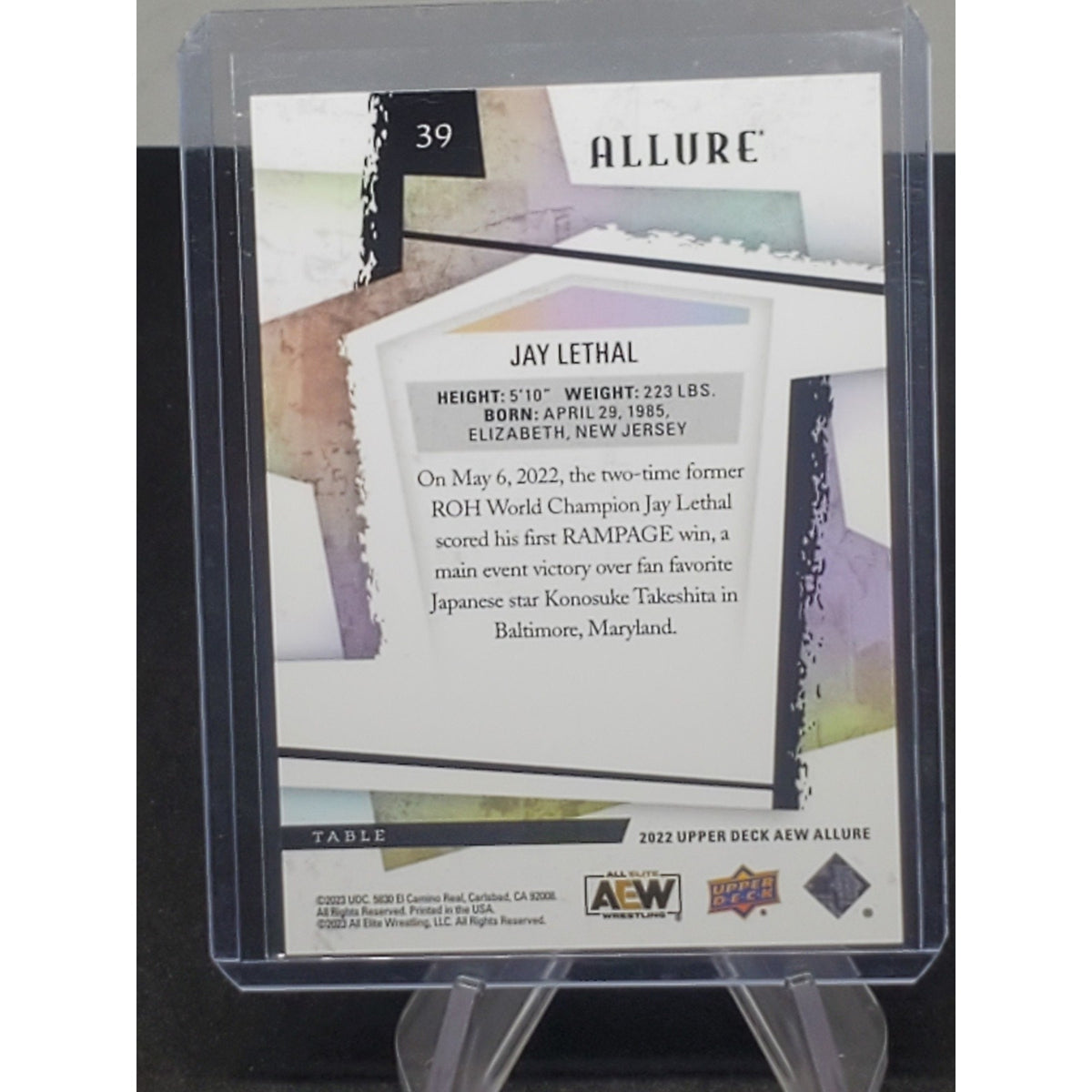 2022 AEW Allure - Table Rainbow Blaster Exclusive Cards - Jay Lethal
