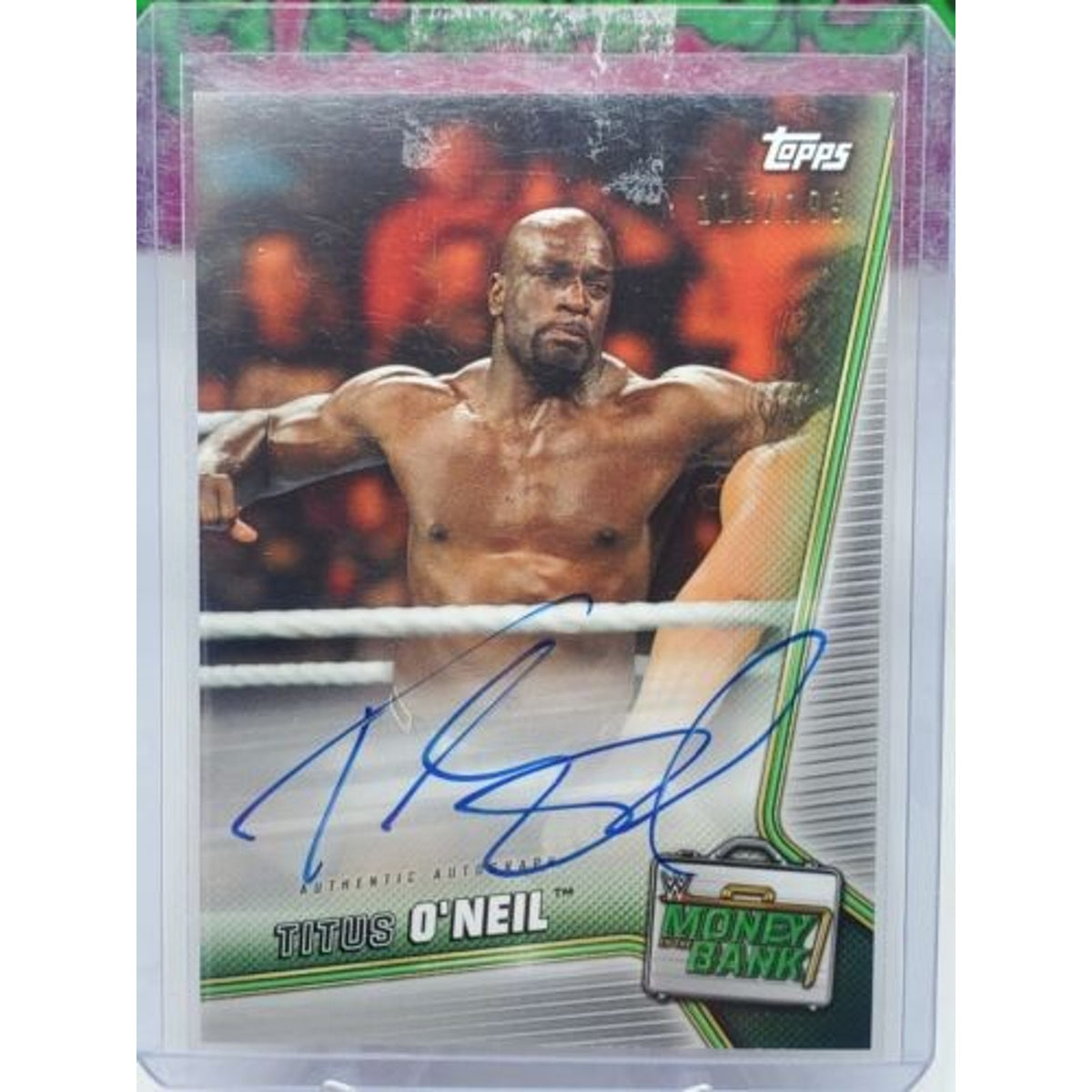 2019 Topps WWE Money In The Bank Titus O' Neil On Card Auto Signed /199