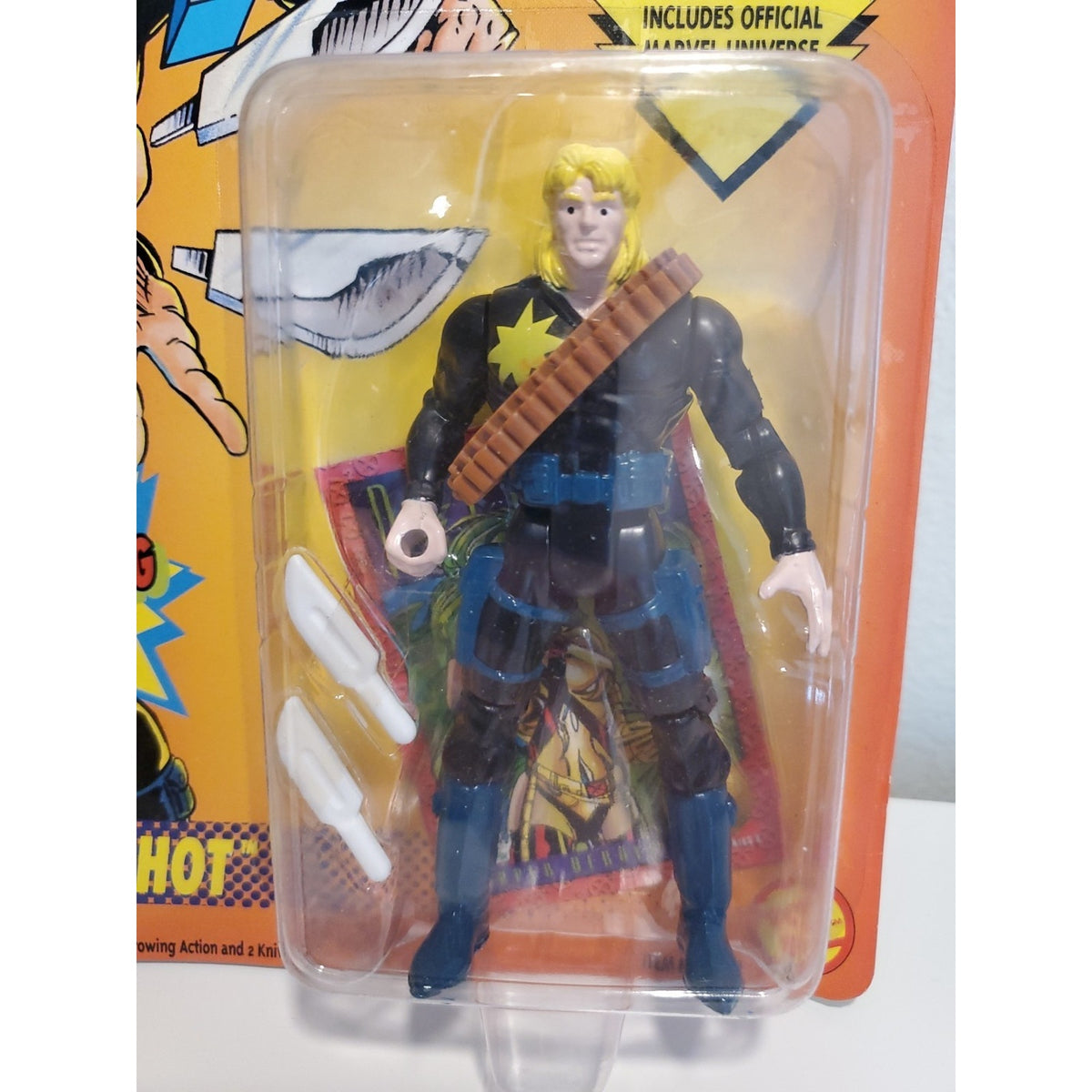 Toybiz Marvel's Uncanny X-Men Vintage Longshot 1993 5" Action Figure Knife Throw