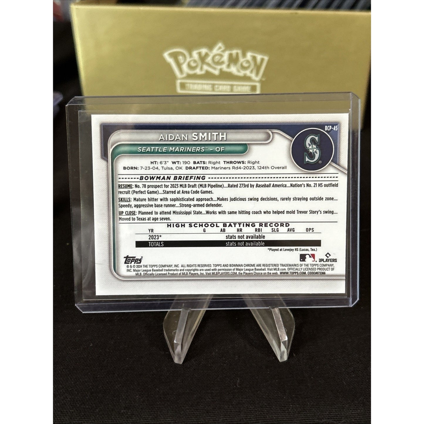Aidan Smith 2024 Bowman Chrome Mega Box Mojo Refractor #BCP-45 / Pack Fresh New