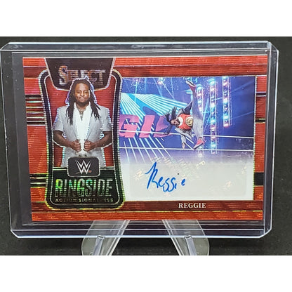 2022 Select WWE Ringside Action Signatures Red Wave Reggie Scrypts AUTO